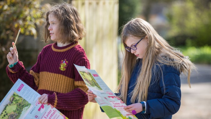 Visitors on an Easter trail